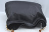 Authentic GUCCI Bamboo 2way Sholuder Bag Leather Black Junk L0622