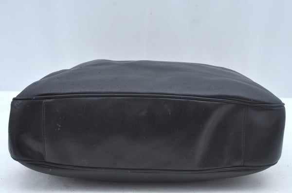 Authentic GUCCI Bamboo 2way Sholuder Bag Leather Black Junk L0622