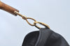 Authentic GUCCI Bamboo 2way Sholuder Bag Leather Black Junk L0622