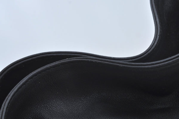 Authentic GUCCI Bamboo 2way Sholuder Bag Leather Black Junk L0622