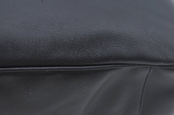 Authentic GUCCI Bamboo 2way Sholuder Bag Leather Black Junk L0622
