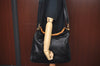 Authentic GUCCI Bamboo 2way Sholuder Bag Leather Black Junk L0622
