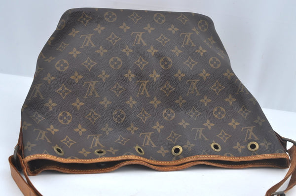 Authentic Louis Vuitton Monogram Petit Noe M42226 Shoulder Drawstring Bag L0623