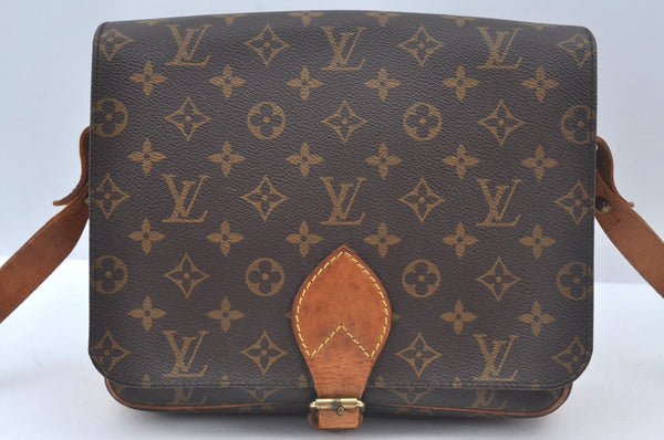 Authentic Louis Vuitton Monogram Cartouchiere GM M51252 Shoulder Cross Bag L0624