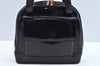 Authentic GUCCI Bamboo Shoulder Bag Enamel Leather Black  L0626