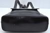Authentic GUCCI Bamboo Shoulder Bag Enamel Leather Black  L0626