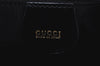 Authentic GUCCI Bamboo Shoulder Bag Enamel Leather Black  L0626
