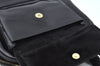 Authentic GUCCI Bamboo Shoulder Bag Enamel Leather Black  L0626