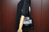 Authentic GUCCI Bamboo Shoulder Bag Enamel Leather Black  L0626