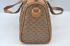 Auth GUCCI Micro GG PVC Leather 2Way Shoulder Cross Body Hand Bag Brown L0632