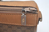 Auth GUCCI Micro GG PVC Leather 2Way Shoulder Cross Body Hand Bag Brown L0632