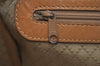 Auth GUCCI Micro GG PVC Leather 2Way Shoulder Cross Body Hand Bag Brown L0632