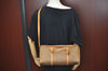 Auth GUCCI Micro GG PVC Leather 2Way Shoulder Cross Body Hand Bag Brown L0632