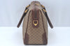 Authentic GUCCI Micro GG PVC Leather Hand Boston Bag Brown Junk L0633