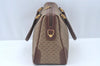 Authentic GUCCI Micro GG PVC Leather Hand Boston Bag Brown Junk L0633