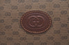 Authentic GUCCI Micro GG PVC Leather Hand Boston Bag Brown Junk L0633
