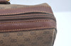 Authentic GUCCI Micro GG PVC Leather Hand Boston Bag Brown Junk L0633