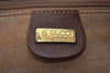 Authentic GUCCI Micro GG PVC Leather Hand Boston Bag Brown Junk L0633