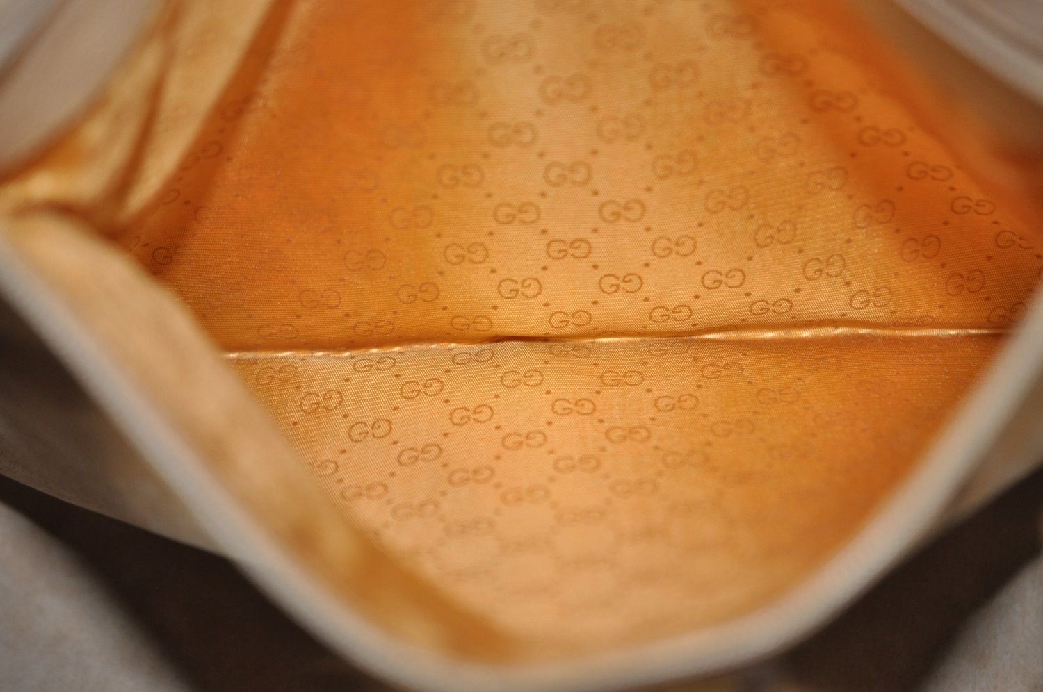 Authentic GUCCI Micro GG PVC Leather Hand Boston Bag Brown Junk L0633