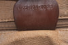Authentic GUCCI Micro GG PVC Leather Hand Boston Bag Brown Junk L0633