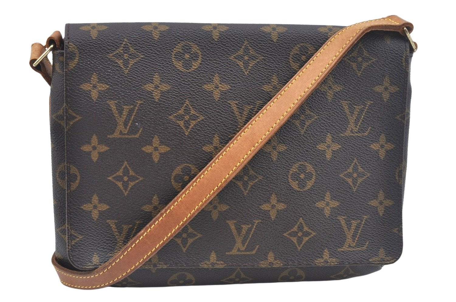 Authentic Louis Vuitton Monogram Musette Tango Shoulder Bag M51257 LV L0634