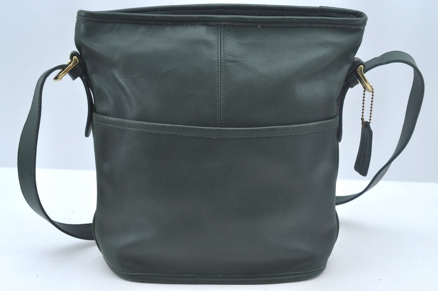 Authentic COACH Shoulder Tote Bag Leather Green L0635