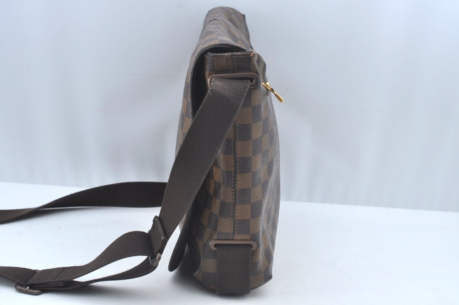 Authentic Louis Vuitton Damier Brooklyn MM Shoulder Cross Bag N51211 LV L0636