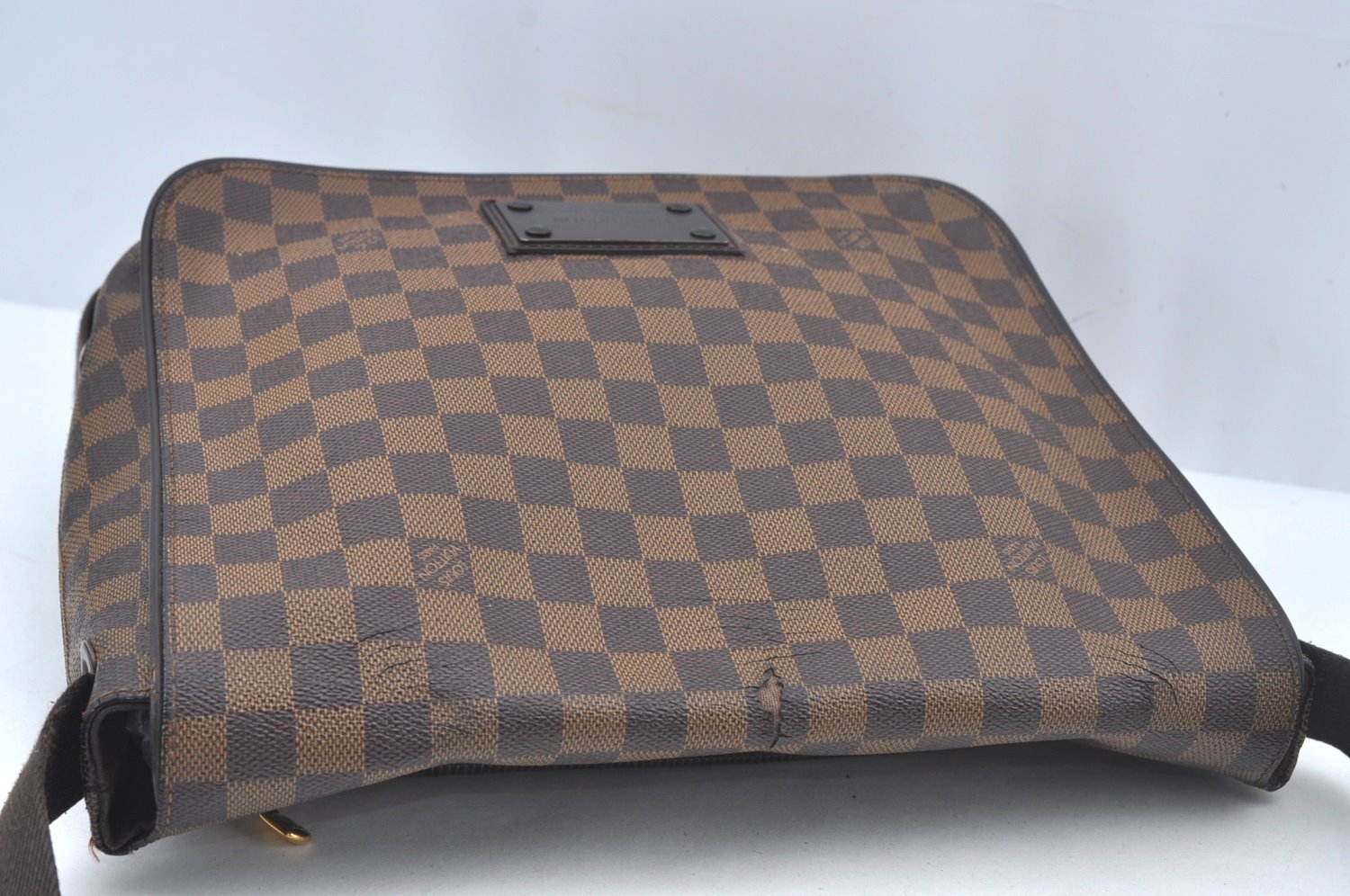 Authentic Louis Vuitton Damier Brooklyn MM Shoulder Cross Bag N51211 LV L0636