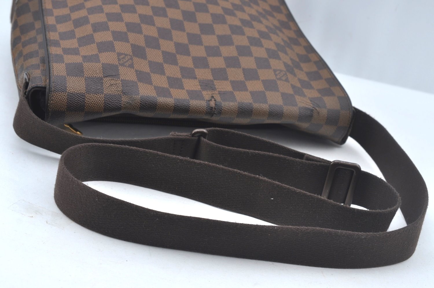 Authentic Louis Vuitton Damier Brooklyn MM Shoulder Cross Bag N51211 LV L0636