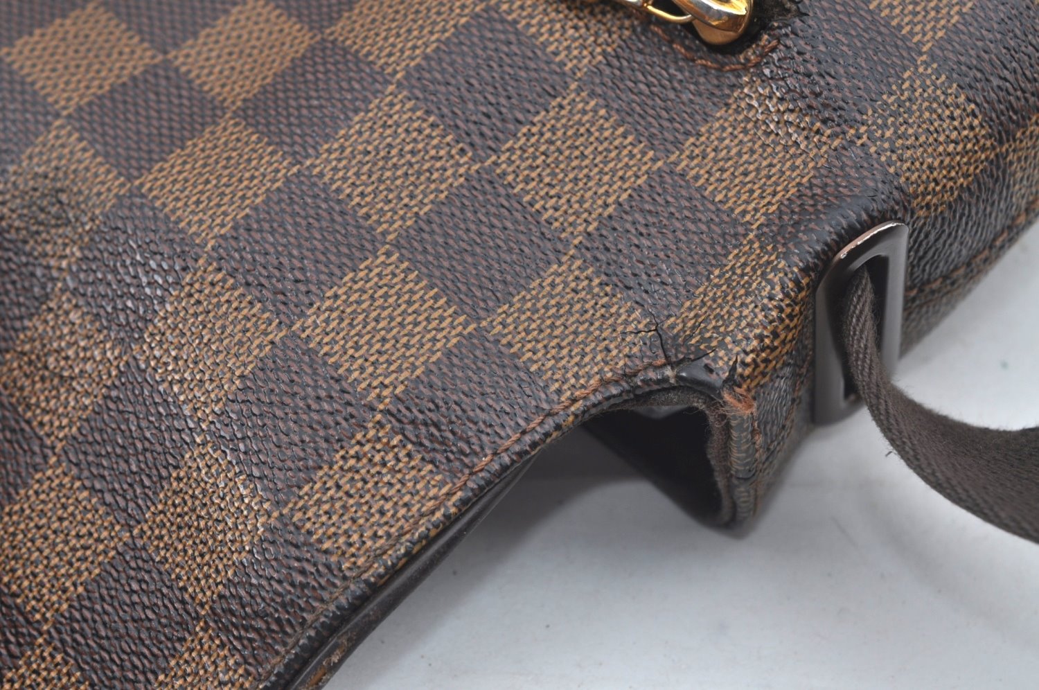 Authentic Louis Vuitton Damier Brooklyn MM Shoulder Cross Bag N51211 LV L0636