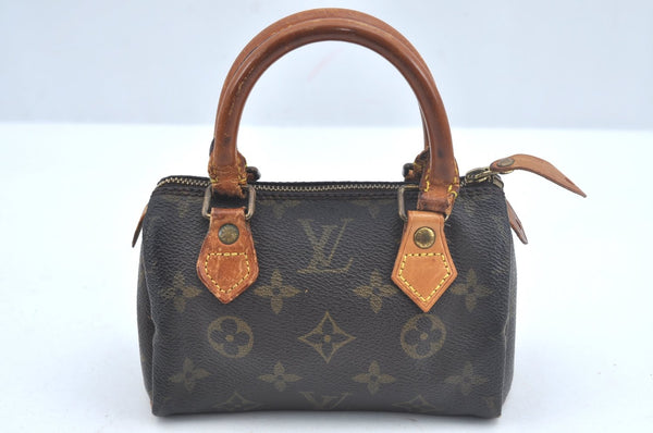 Authentic Louis Vuitton Monogram Mini Speedy Hand Bag Purse M41534 LV Junk L0641