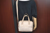 Auth CHANEL New Travel Line 2Way Shoulder Hand Bag Nylon Leather Beige L0644