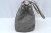 Authentic Christian Dior Cannage PVC Shoulder Tote Bag Gray Leather CD L0645