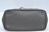 Authentic Christian Dior Cannage PVC Shoulder Tote Bag Gray Leather CD L0645