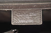Authentic Christian Dior Cannage PVC Shoulder Tote Bag Gray Leather CD L0645