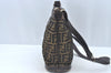 Authentic FENDI Zucca Shoulder Cross Body Bag Canvas Leather Brown L0646