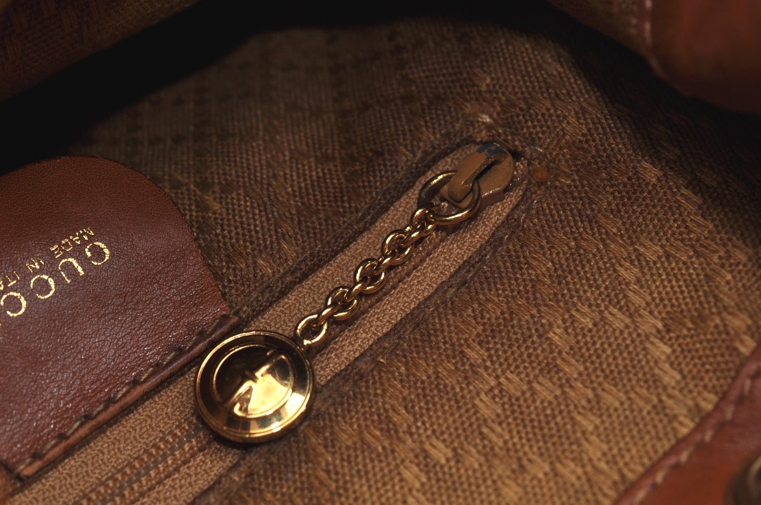Authentic GUCCI Bamboo Backpack Leather Brown L0651