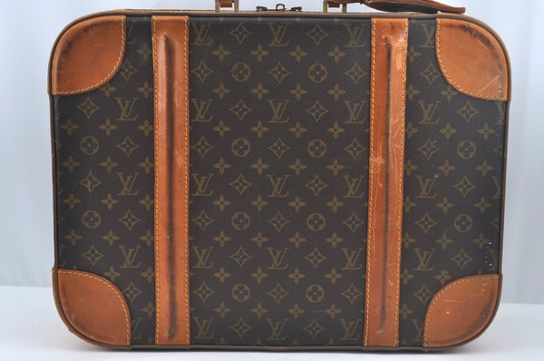 Louis Vuitton Monogram Stratos 45 Trunk Case Travel Bag Old Model Junk L0654