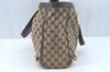 Authentic GUCCI Vintage Shoulder Tote Bag GG Canvas Leather 141472 Brown L0656