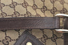 Authentic GUCCI Vintage Shoulder Tote Bag GG Canvas Leather 141472 Brown L0656