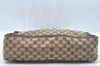 Authentic GUCCI Vintage Shoulder Tote Bag GG Canvas Leather 141472 Brown L0656