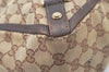 Authentic GUCCI Vintage Shoulder Tote Bag GG Canvas Leather 141472 Brown L0656