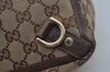 Authentic GUCCI Vintage Shoulder Tote Bag GG Canvas Leather 141472 Brown L0656