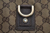 Authentic GUCCI Vintage Shoulder Tote Bag GG Canvas Leather 141472 Brown L0656