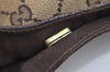 Authentic GUCCI Vintage Shoulder Tote Bag GG Canvas Leather 141472 Brown L0656