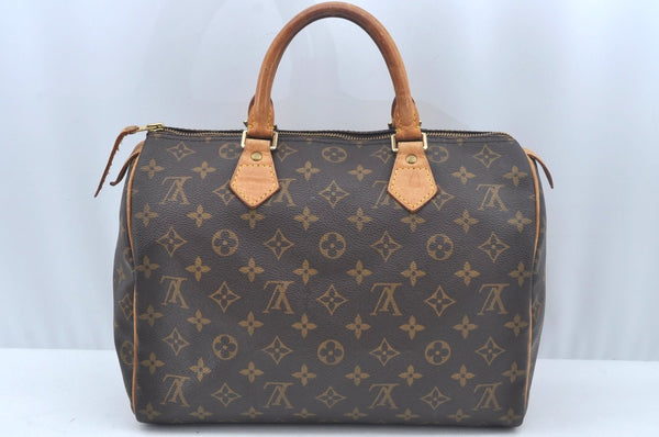 Authentic Louis Vuitton Monogram Speedy 30 Hand Boston Bag M41526 LV L0657