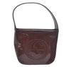 Authentic GUCCI Enamel Hand Bag Brown Junk L0659
