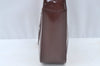 Authentic GUCCI Enamel Hand Bag Brown Junk L0659