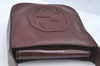 Authentic GUCCI Enamel Hand Bag Brown Junk L0659