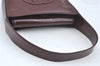 Authentic GUCCI Enamel Hand Bag Brown Junk L0659